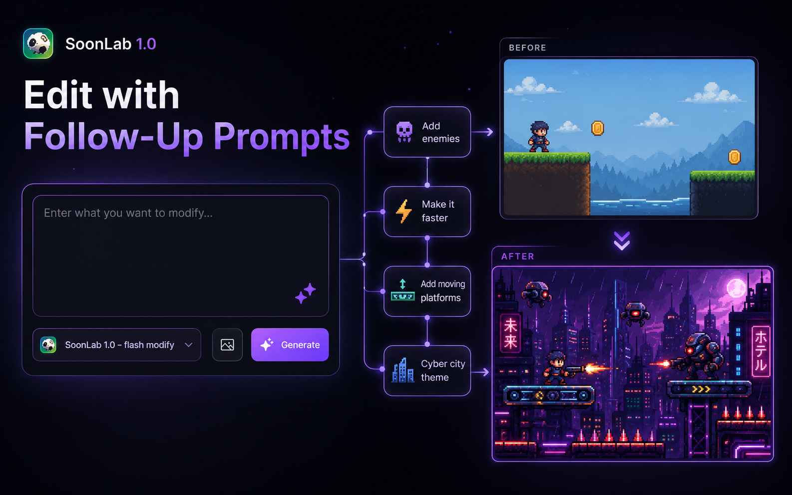 edit your first game version in SoonLab