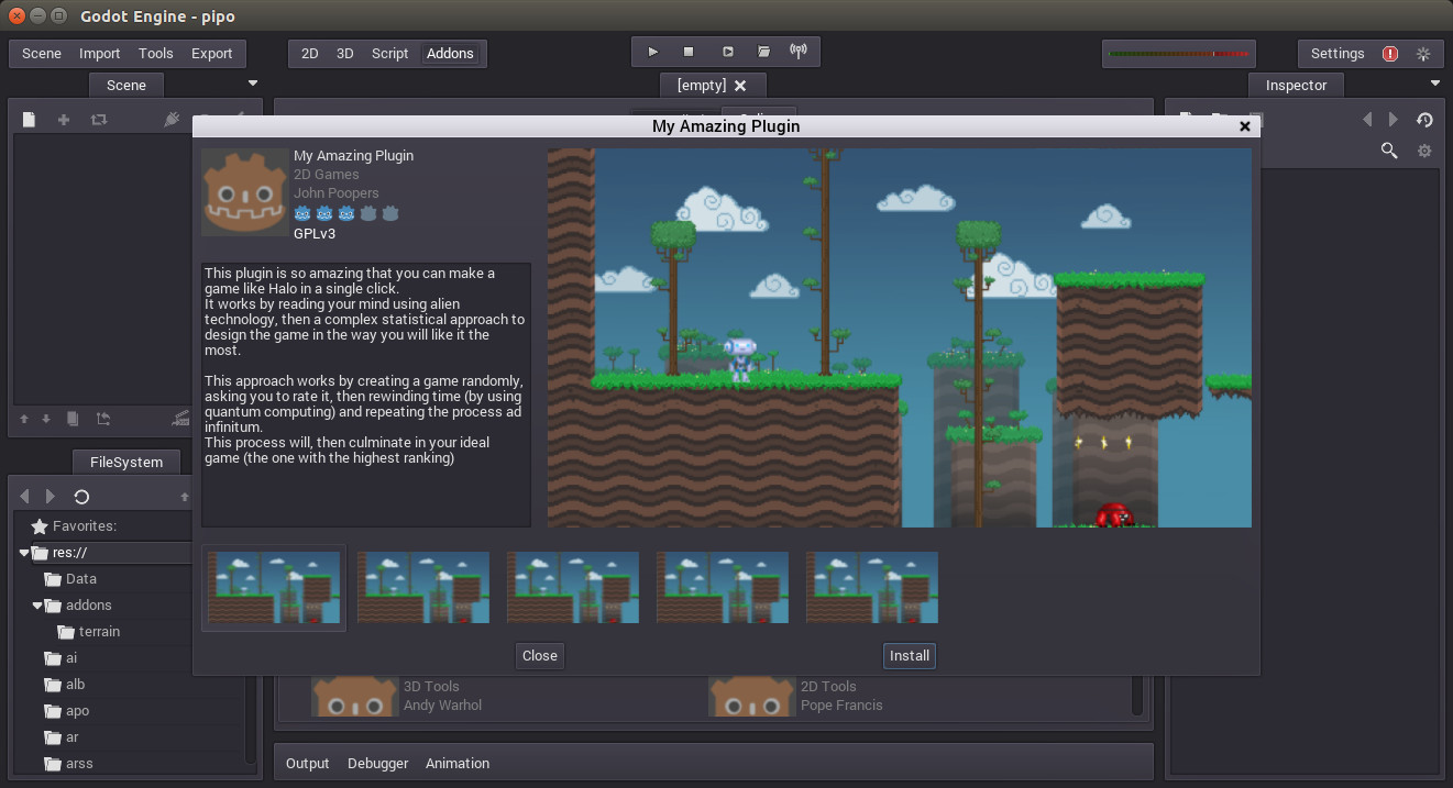 2d game engine Godot