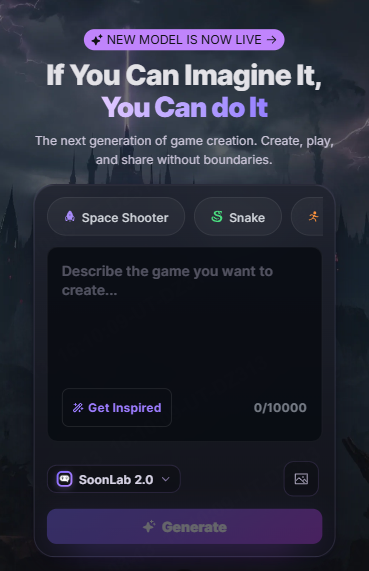 SoonLab create page