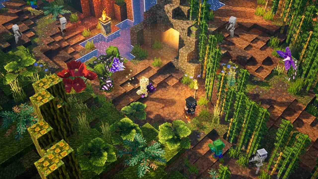 dungeon crawler game Minecraft Dungeons