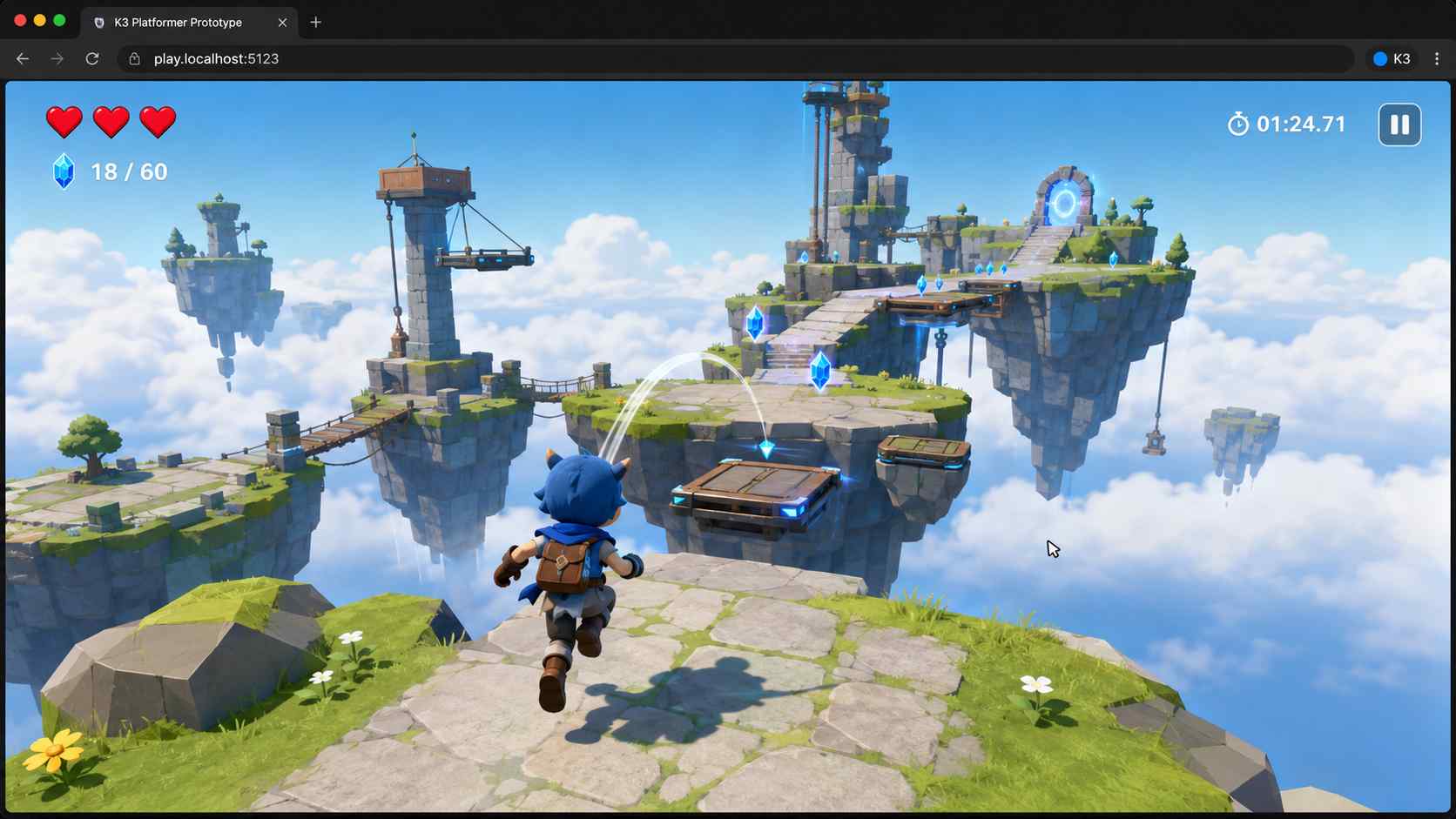Kimi K3 for 3D game development
