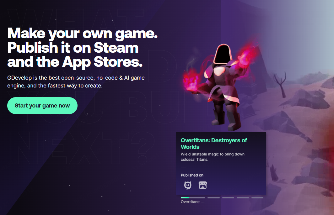 2d game software GDevelop