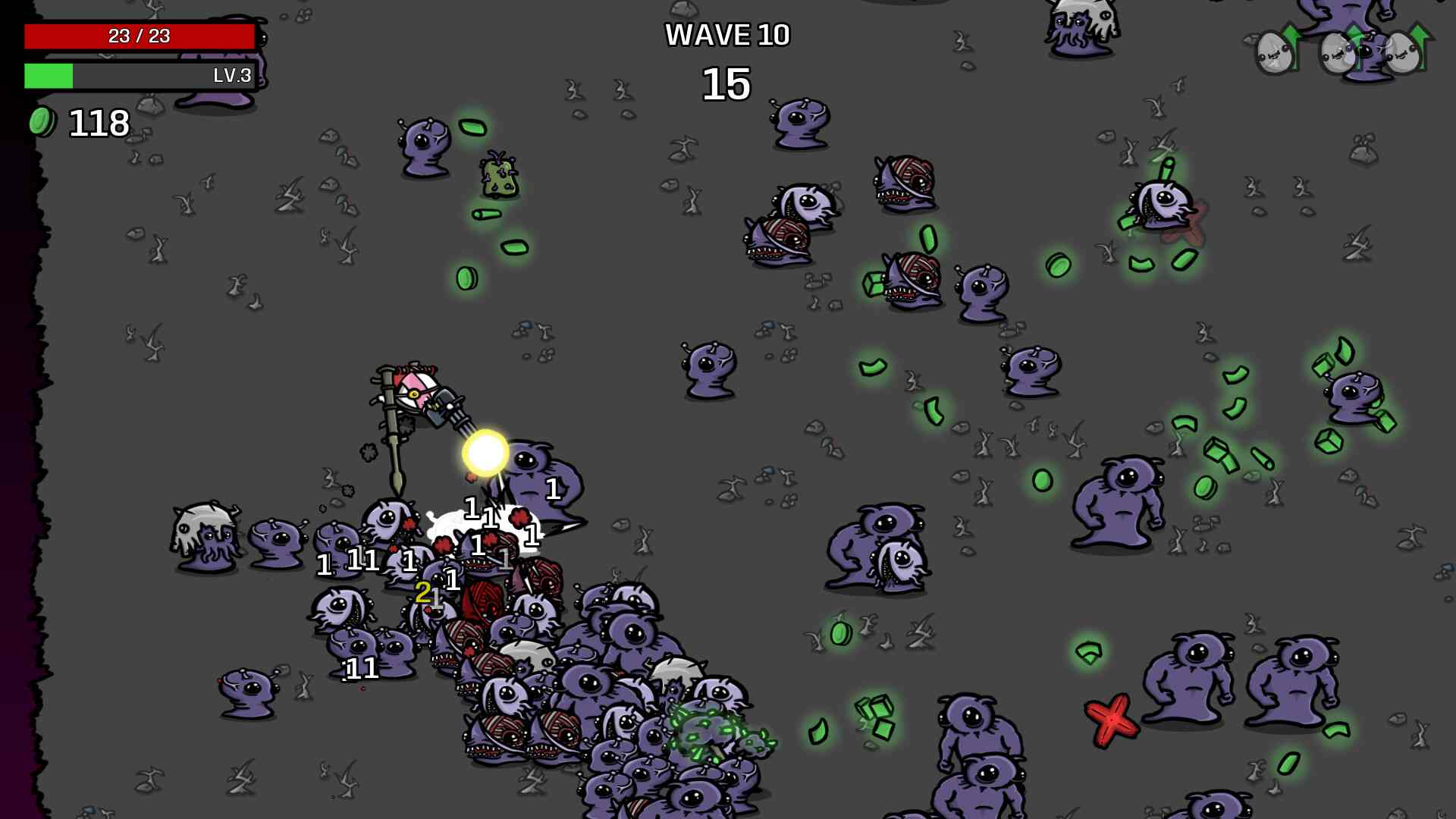 2D game Brotato made with Godot