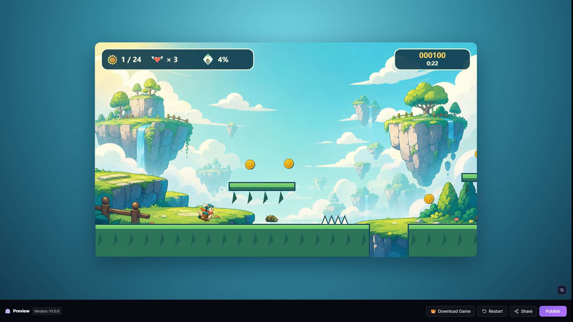 2D game generated by SoonLab