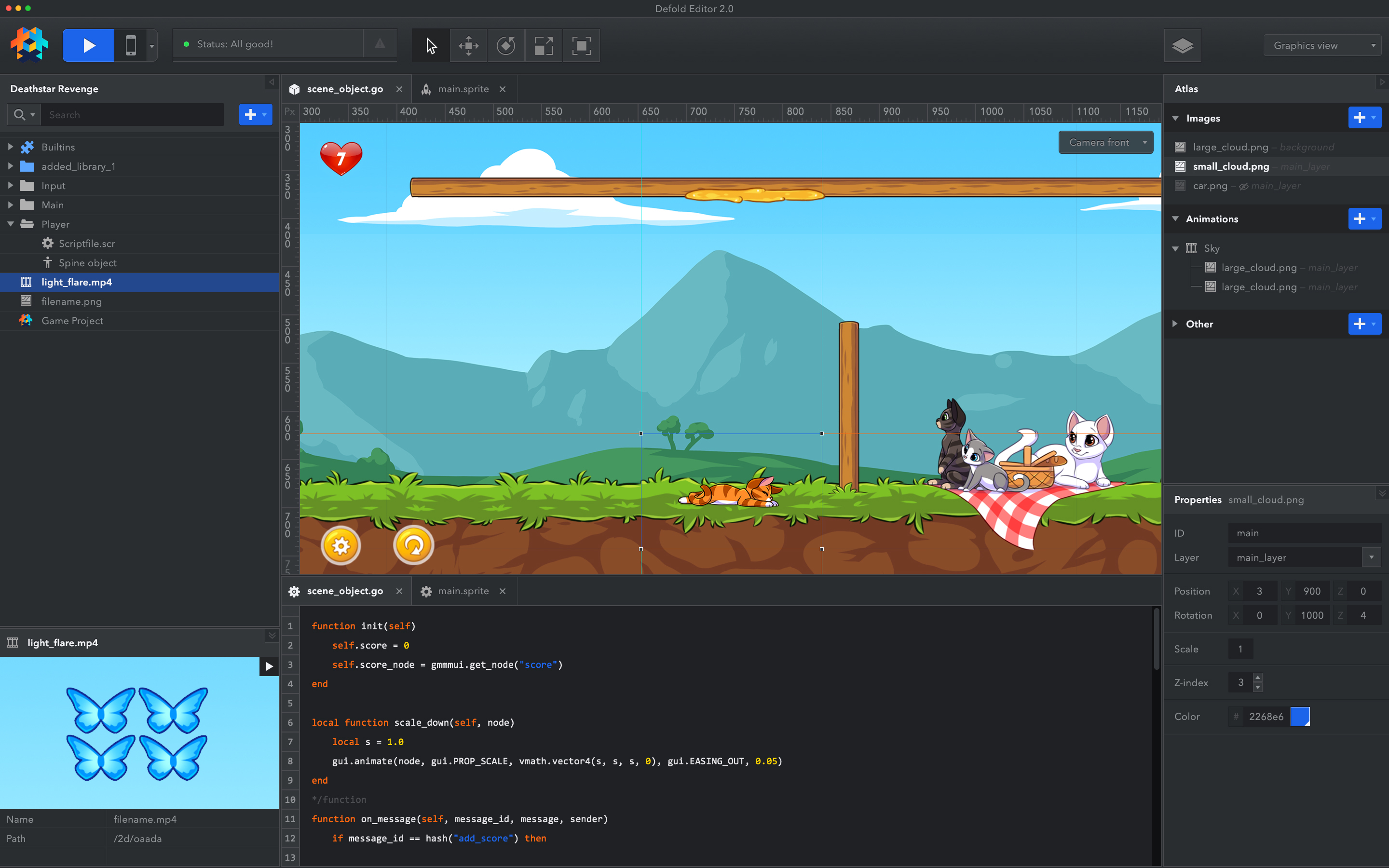 2d game creation tool Defold