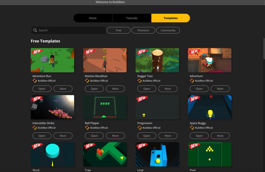 use game templates to make indie games