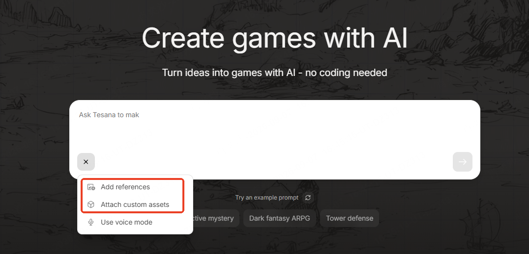 Reference Images and Custom Assets on Tesana