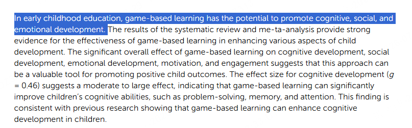 educational games are helpful