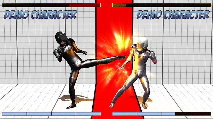 model of 2D fighting game