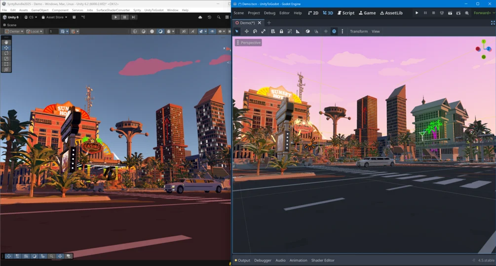 Godot vs Unity graphics