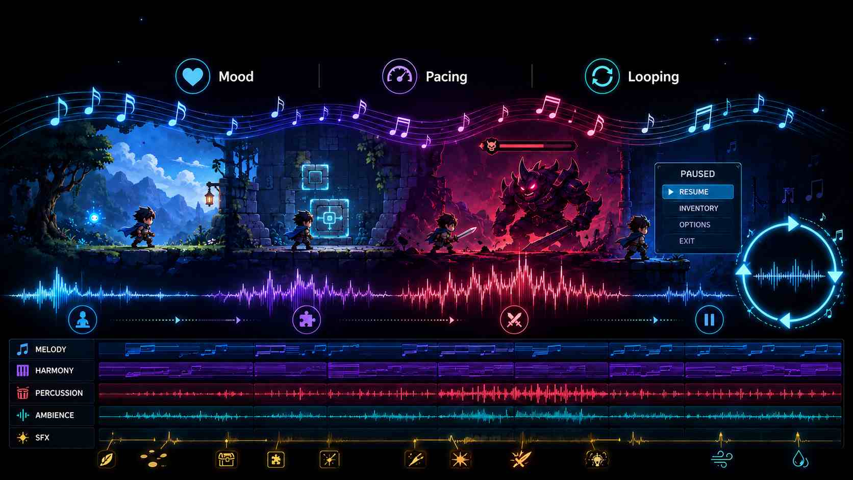 good video game music elements