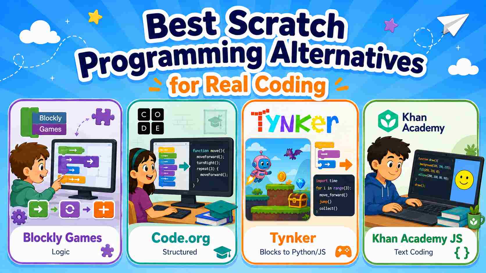best Scratch programming alternatives