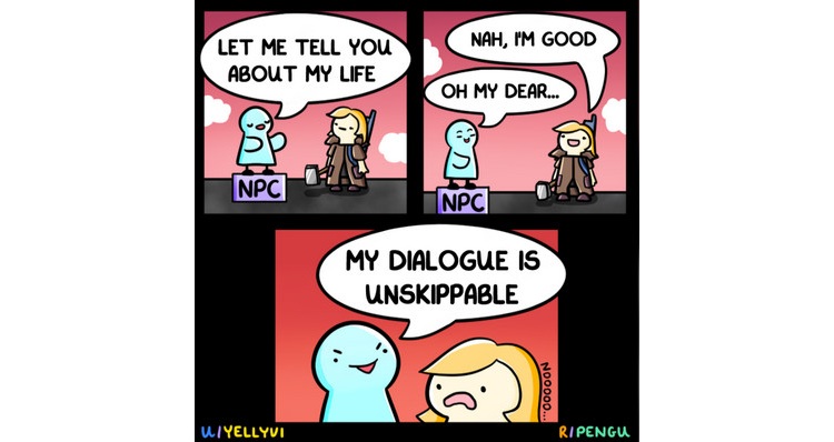 boring npc dialogue