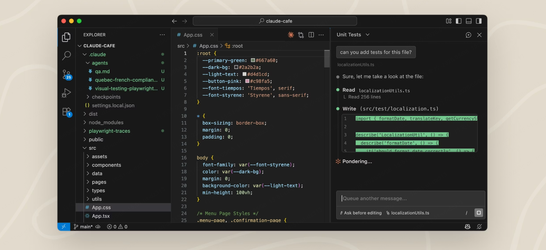 2D AI game maker Claude in VS Code