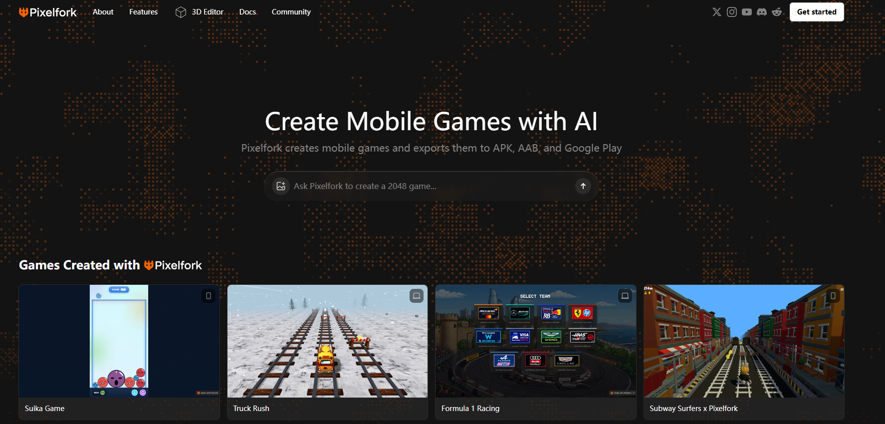 2D AI game maker tool Pixelfork